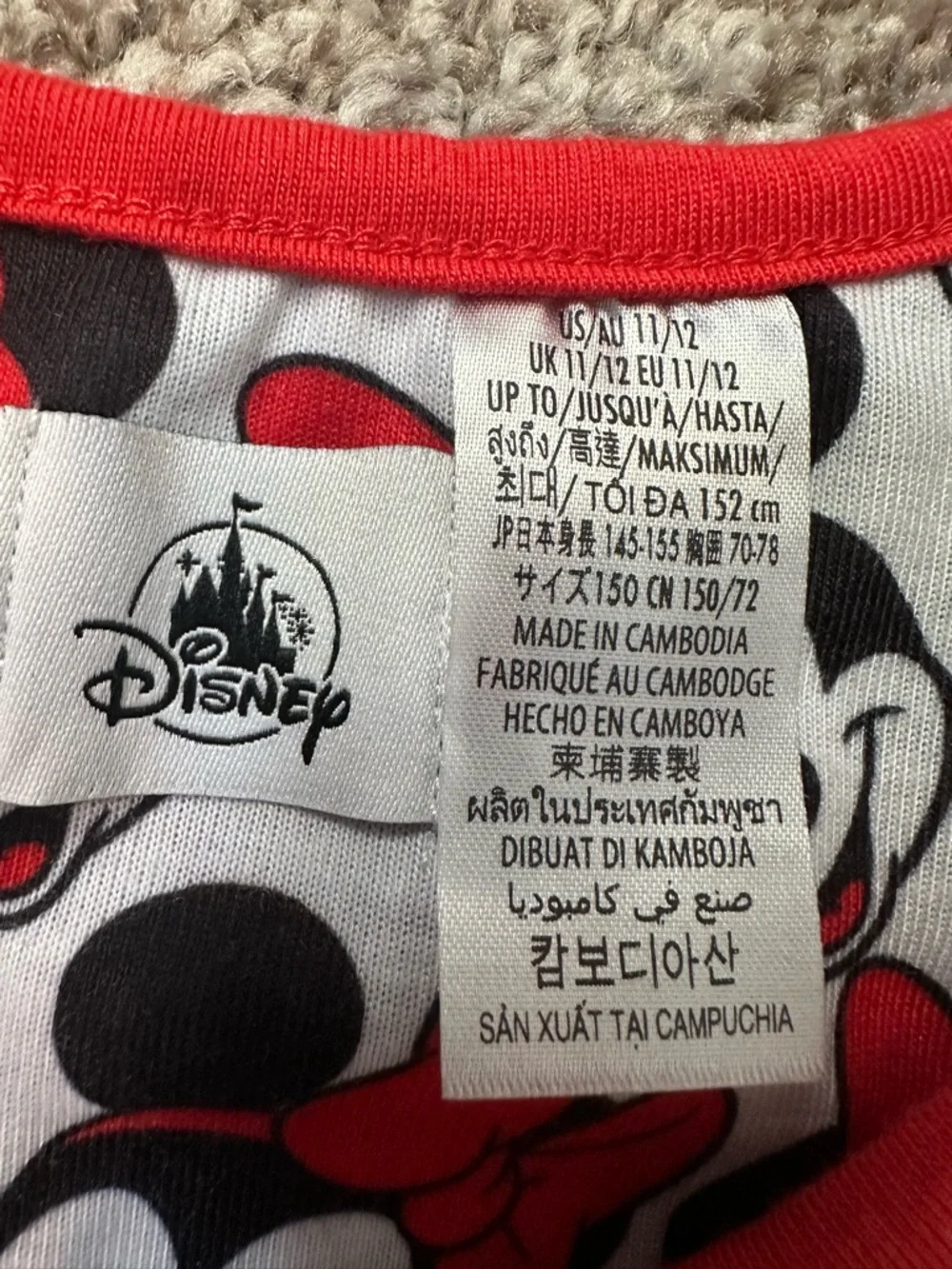 Disney Girls Minnie Mouse Long Nightgown NWOT Size 11/12 - Picture 4 of 7